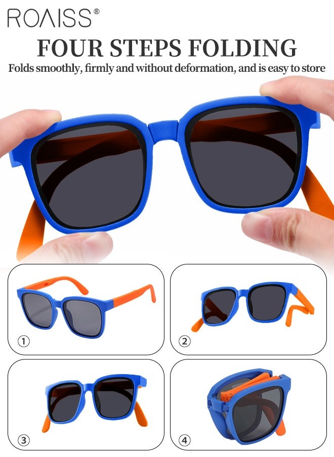 Square Folding Polarized Sunglasses for Kids, UV400 Protection Cute Beach Holiday Sun Glasses, Foldable Sun Shades with Small Portable Box for Boys Girls and Children Age 3-12 - pzsku/Z3DDBD4180BFBF9C945C7Z/45/_/1725853349/2b7bc2b7-5e74-4010-b567-a57e5fa48d82