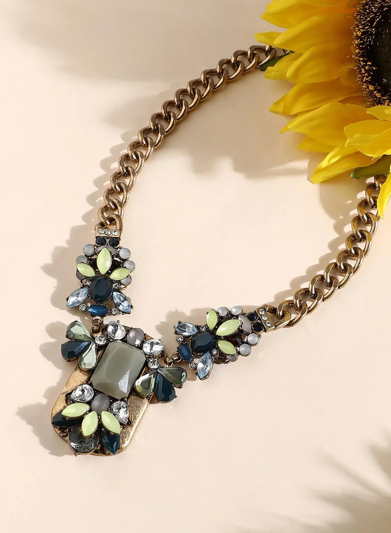 SOHI Stone Statement Artificial Necklace Jewellery