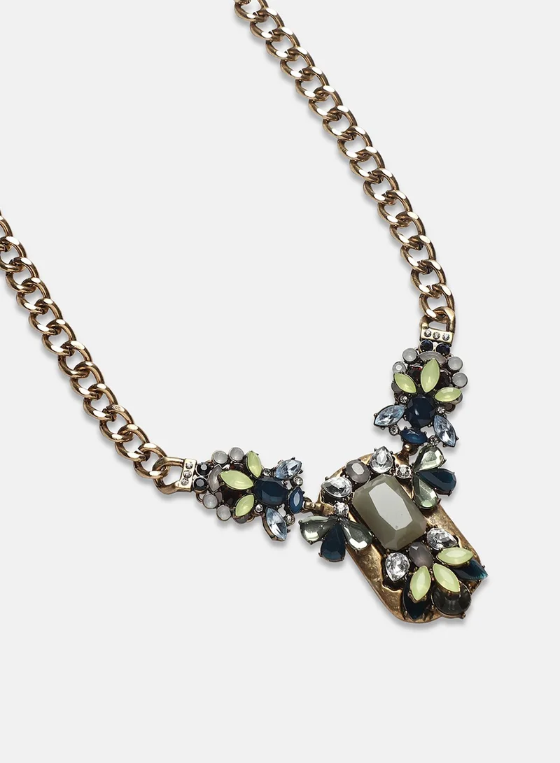 SOHI Stone Statement Artificial Necklace Jewellery