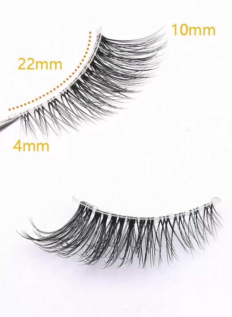 Cat Eye Eyelash Extension False Eyelash Natural Look Half Eyelash 14 Pair Set - Image 2