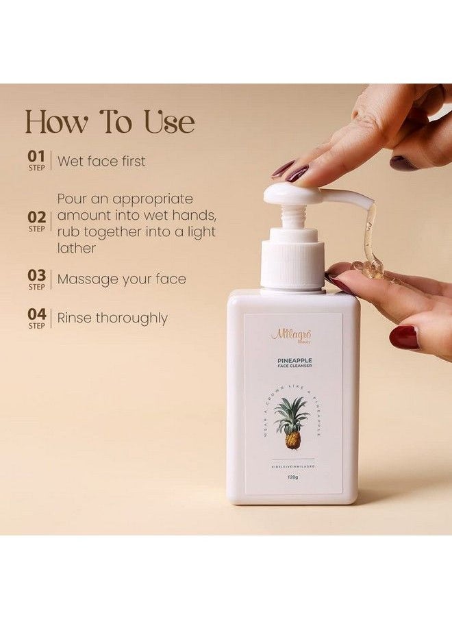 Milagro Beauty - Pineapple Face Cleanser Gelbased Nonfoaming Deep Cleansing Facial Wash For All Skin Types Men & Women (100Ml) - Image 1