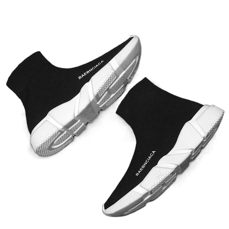 Autumn and Winter New High-top Socks Shoes Men''s Internet-famous Couple''s fleece-lined Sports Casual Cotton Shoes Leg Lightweight Women''s Shoes - Image 4