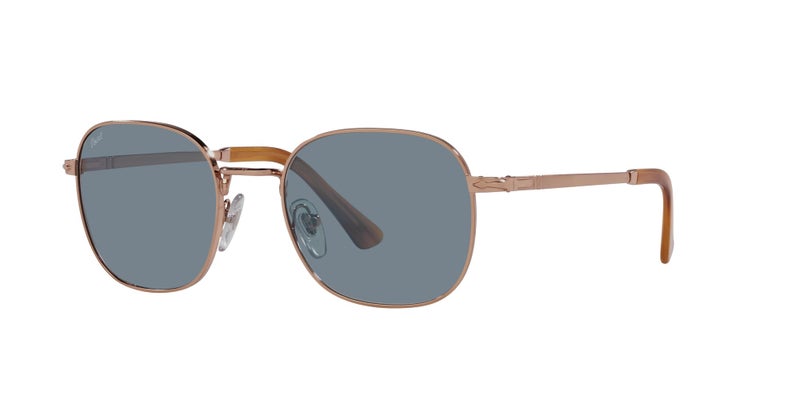 Persol Unisex PO1009S Square Sunglasses, Copper/Light Blue, 54 mm - Image 2