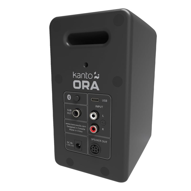 Kanto ORAMB 100W Powered Reference Desktop Computer Speakers with Bluetooth 5.0 and USB-C Input | Bi-Amplified | 100 Hz Automatic Crossover | Reference Quality Sound | Pair | Black - Image 4
