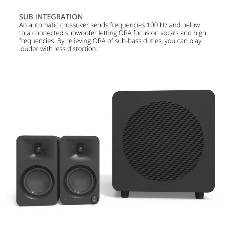 Kanto ORAMB 100W Powered Reference Desktop Computer Speakers with Bluetooth 5.0 and USB-C Input | Bi-Amplified | 100 Hz Automatic Crossover | Reference Quality Sound | Pair | Black - Image 5