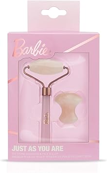Barbie Rose Quartz Facial Roller and Rose Quartz Eye Stone Massager Rose Quartz for face and eyes skincare pamper - Image 2
