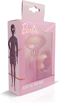 Barbie Rose Quartz Facial Roller and Rose Quartz Eye Stone Massager Rose Quartz for face and eyes skincare pamper - Image 3