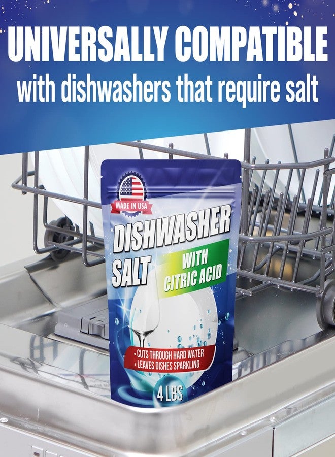 IMPRESA Dishwasher Rinse Aid with Citric Acid Cleaner - Dishwasher Salt Hard Water Stain Remover - Powerful Cleaner, Descaler, Water Softener, Detergent Booster - 4LB - Image 2