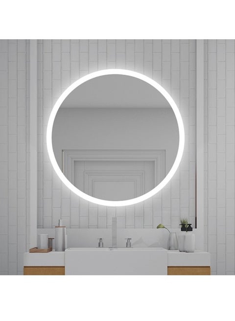 LED Light Mirror for Bathroom, Wash Basin, Home   Round Shape Mirror 60*60