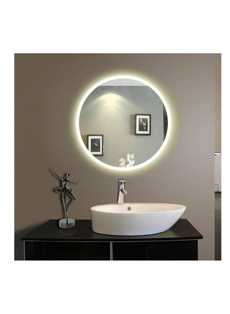 LED Light Mirror for Bathroom, Wash Basin, Home   Round Shape Mirror 60*60
