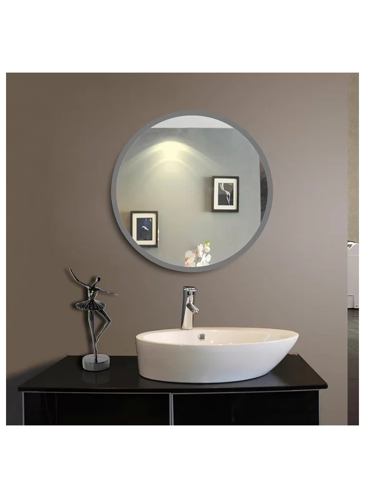 LED Light Mirror for Bathroom, Wash Basin, Home   Round Shape Mirror 60*60