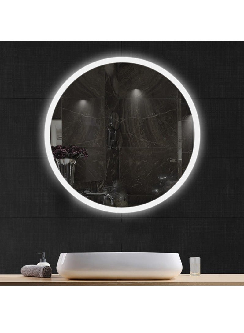LED Light Mirror for Bathroom, Wash Basin, Home   Round Shape Mirror 60*60