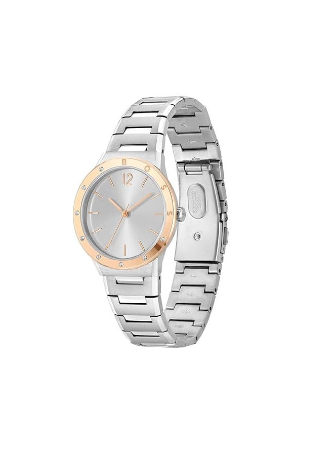 BOSS Analogue Quartz Watch for Women with Silver Stainless Steel Bracelet - 1502646, Silver White, bracelet - Image 2