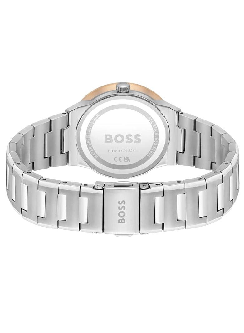 BOSS Analogue Quartz Watch for Women with Silver Stainless Steel Bracelet - 1502646, Silver White, bracelet - Image 3