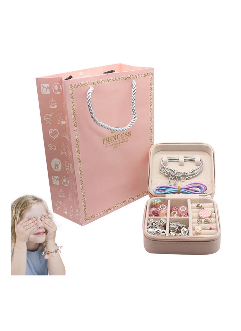 null - 66pcs Charm Bracelet Making Kit, Teen Girl Gifts Jewelry Making Kit, Unicorn/Mermaid Girl Toys Art Supplies Crafts for Girls Age 5-12 - Image 1