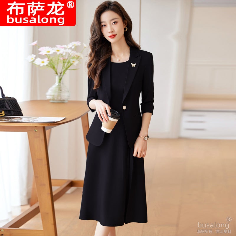 Bucason Women'S Mid-Sleeve Professional Suit Dress Formal Suit Interview Sales Work Clothes 966 - Image 5