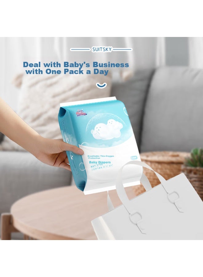 Suitsky Shubichi Breathable Thin Oxygen-permeable Disposable Diapers For Sensitive Skin, L Size, 9 Pieces - Image 2