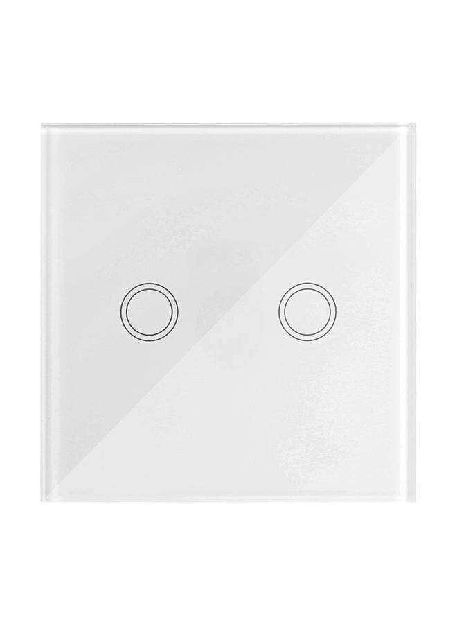 NIBEMINENT 2-Channel Wireless Wall Touch Panel Sticky Transmitter Modules White - Image 1