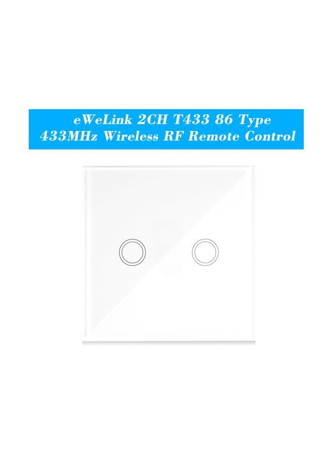 NIBEMINENT 2-Channel Wireless Wall Touch Panel Sticky Transmitter Modules White - Image 2