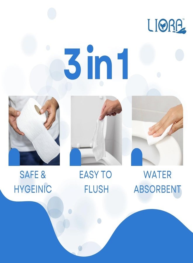 Liora 2 Ply Toilet Paper Roll | 1110 Pulls | 185 Pulls x 6 Rolls| Ultra-Soft, Highly Absorbent Tissue | Compatible with All Dispensers | Ideal for Home, Office & Restaurant Use - Image 2
