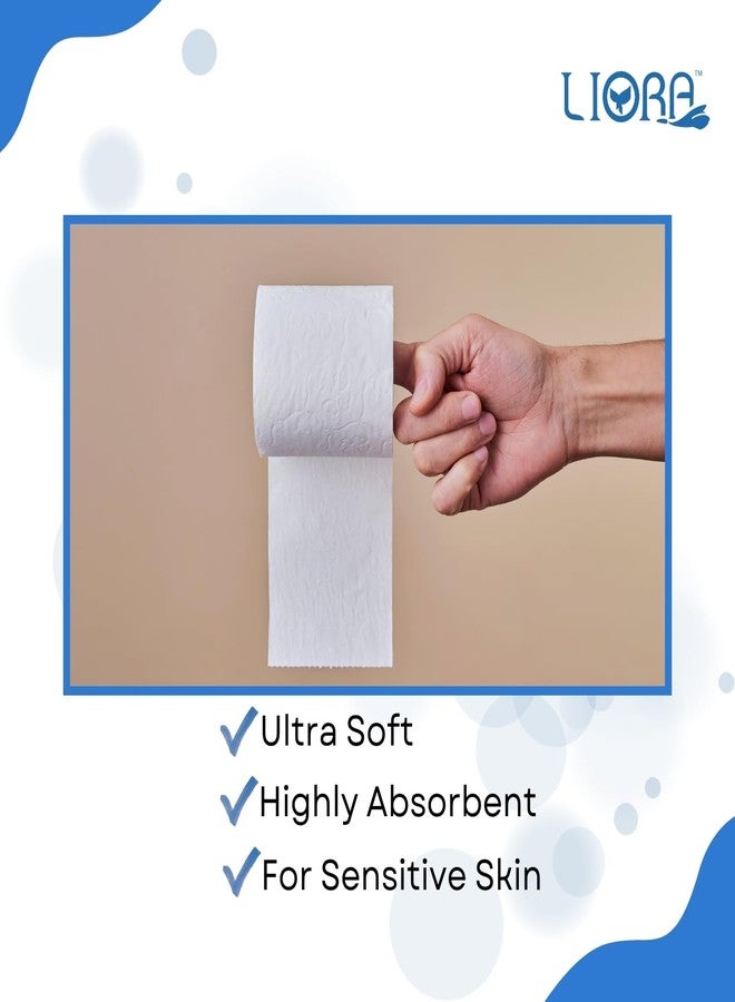 Liora 2 Ply Toilet Paper Roll | 1110 Pulls | 185 Pulls x 6 Rolls| Ultra-Soft, Highly Absorbent Tissue | Compatible with All Dispensers | Ideal for Home, Office & Restaurant Use - Image 3