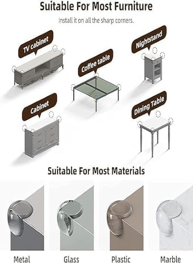 JOYJAY Corner Protector with Thickened Adhesive (16 Ball-Shaped) Clear Baby Proofing Corner Guards Large Size & Soft Protect Children from Furniture & Sharp Table Corners - Image 2