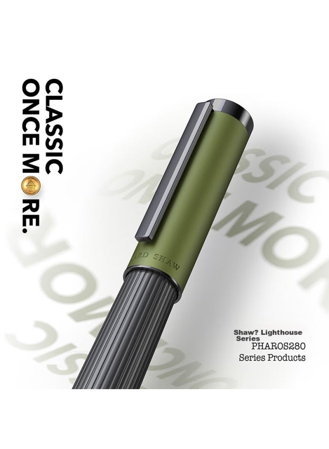 Bernard Shaw Ballpoint Pen, High-end Luxury , Olive Green Premium Refill Gift Box Set, High-end Business Office Signing Pen, Gift For Men, Graduation, Teachers, Women, Valentine's Day - Image 4