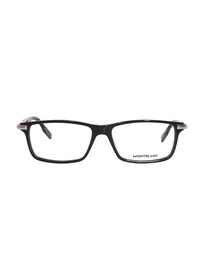 MONTBLANC Men's Rectangle Eyeglass Frame - MB0217O 001 55 - Lens Size: 55 Mm  - Image 2