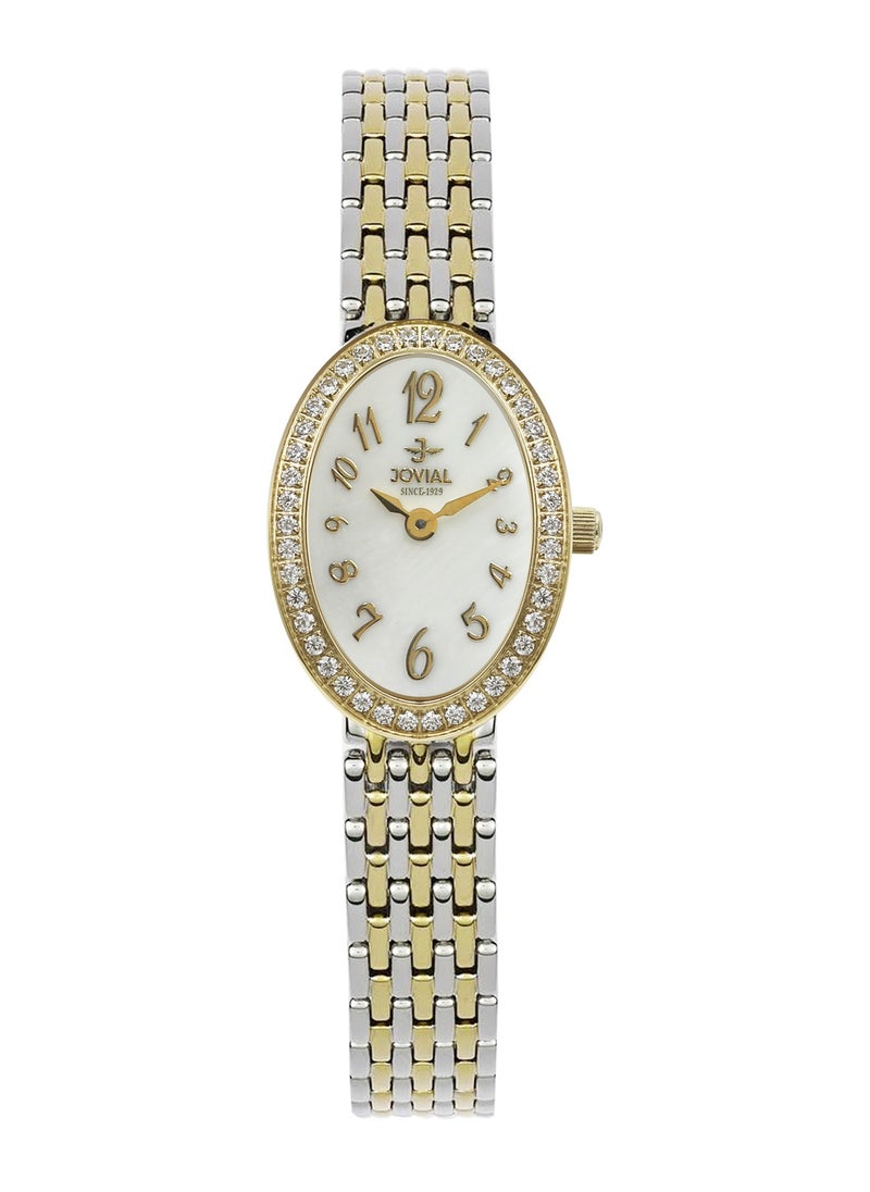 Jovial JOVIAL 16056LTMQ01ZE Women's Stainless Steel Watch,19mm, MOP Dial  - Image 1