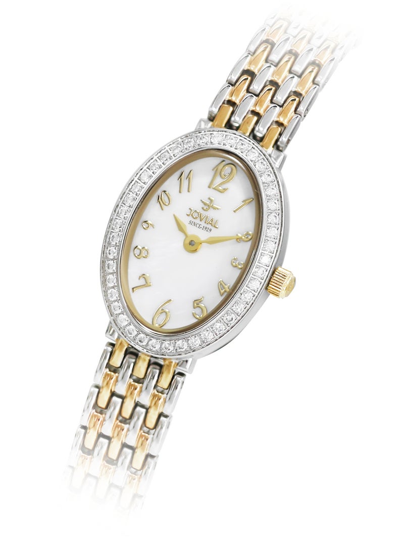 Jovial JOVIAL 16056LTMQ01ZE Women's Stainless Steel Watch,19mm, MOP Dial  - Image 2