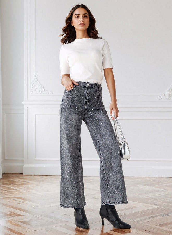 تواكستريمز جينز واسع مزين بجيوب - Image 2