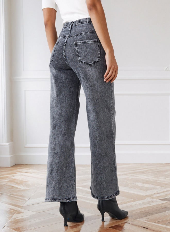 تواكستريمز جينز واسع مزين بجيوب - Image 3