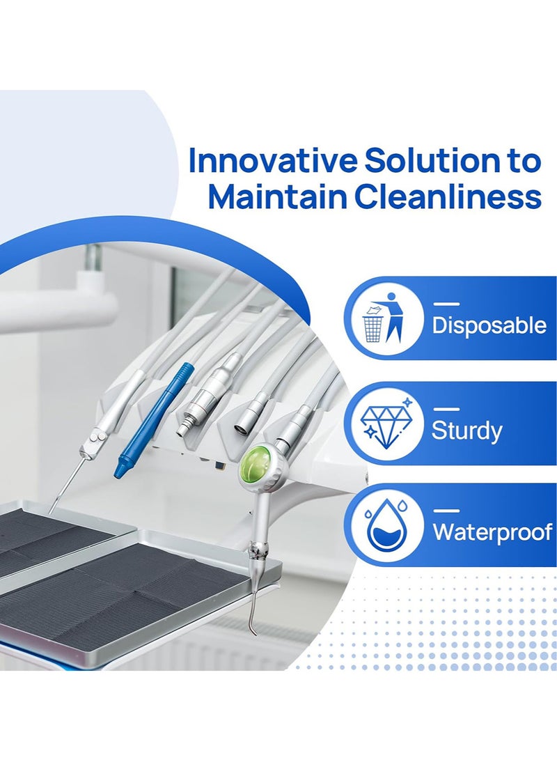 125pcs Dental Bibs Disposable Patient Bibs, 33cm x 45cm 3-Ply Waterproof Dentist Paper Bibs Sheets for Dental, Medical, Tattoo, Nail Tra or Table Cover - Image 4