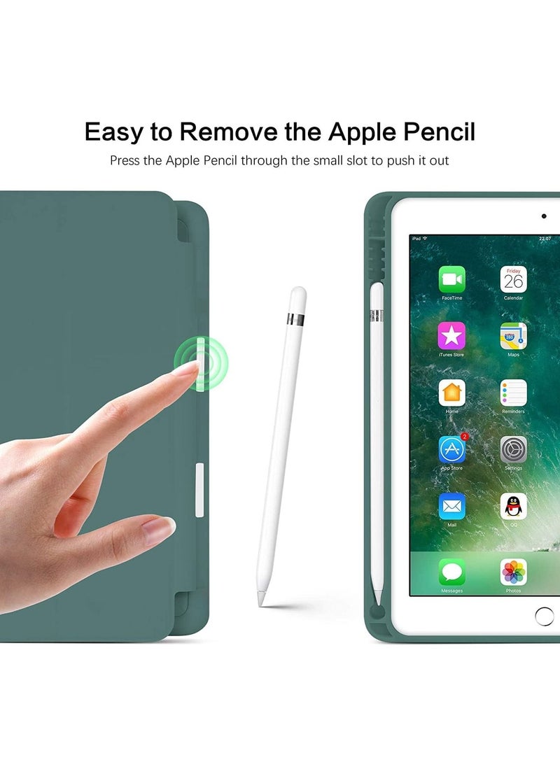 Generic - iPad 6th Generation Case, iPad 5th Generation Case with Pencil Holder, Premium Folio Folding Stand Smart Auto Wake/Sleep Case Cover for Apple iPad 9.7 Inch 2018/2017 - Image 1