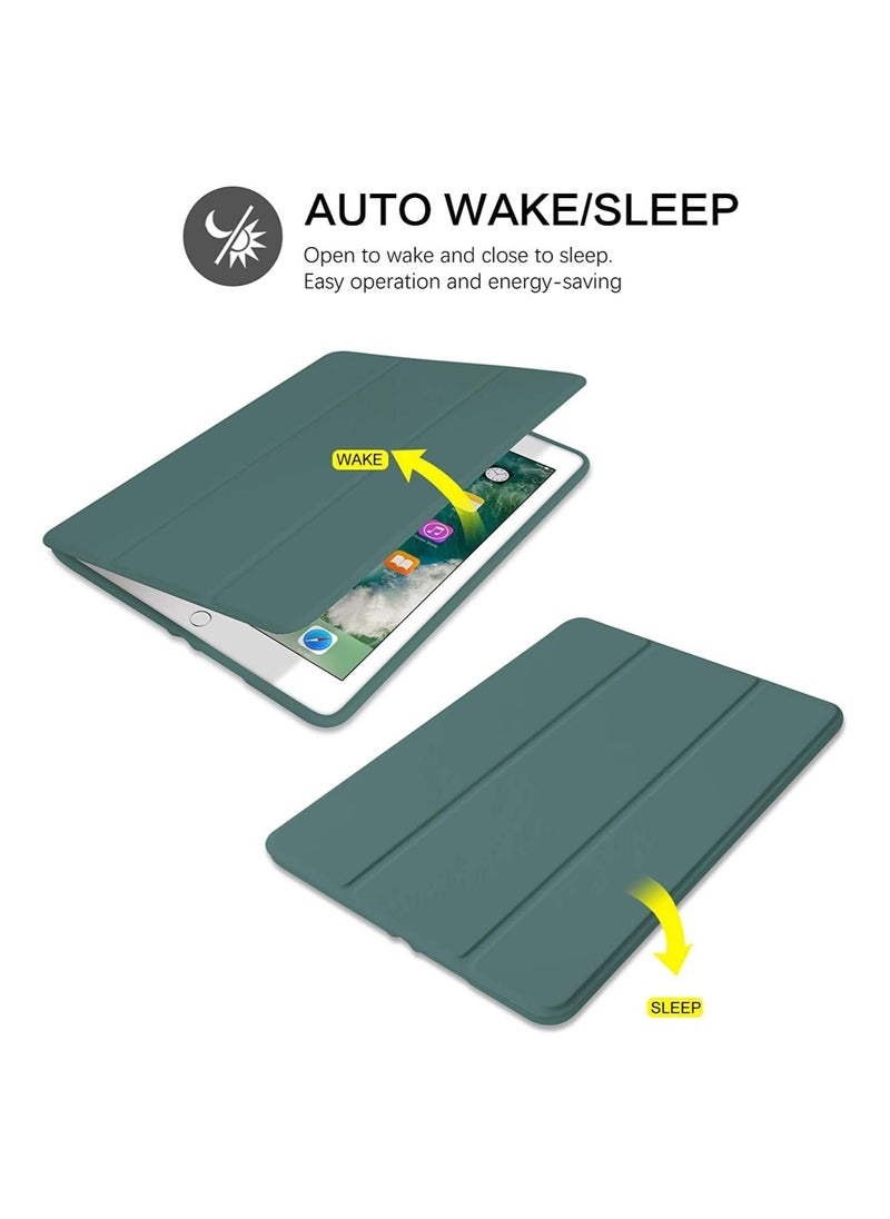 Generic - iPad 6th Generation Case, iPad 5th Generation Case with Pencil Holder, Premium Folio Folding Stand Smart Auto Wake/Sleep Case Cover for Apple iPad 9.7 Inch 2018/2017 - Image 1