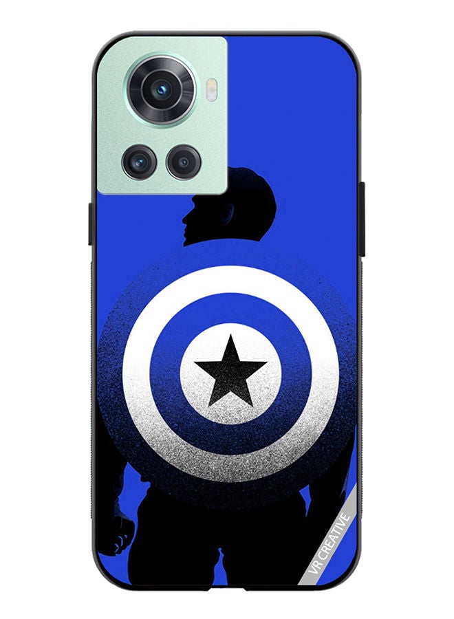 VR CREATIVE Protective Case Cover For OnePlus 10R Captain America Blue Design Multicolour - Image 1