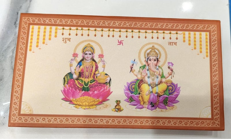KHUSHBOO JEWELS 3 GRAMS SILVER 999 LAXMI GANESH COIN BOX - Image 1