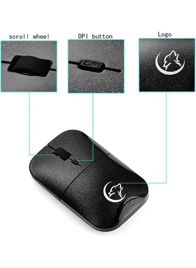 NIBEMINENT Wireless Ergonomic Design Mouse Black  - Image 4