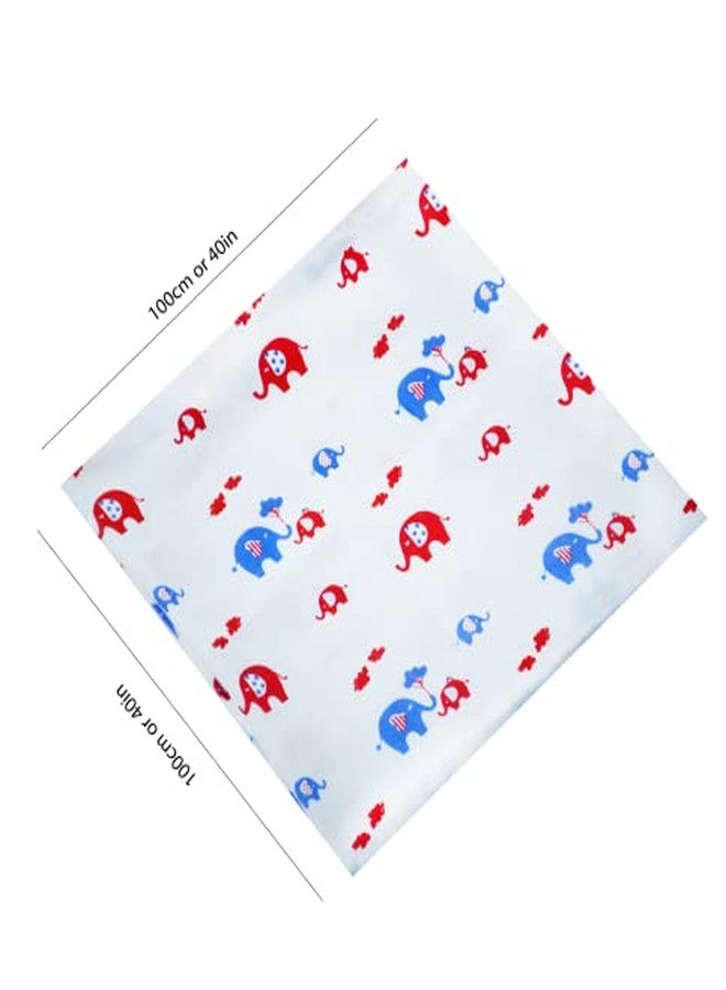 Ireeya Organic Cotton Muslin Baby Swaddle Wrap (Elephant & Teddy) - Image 5
