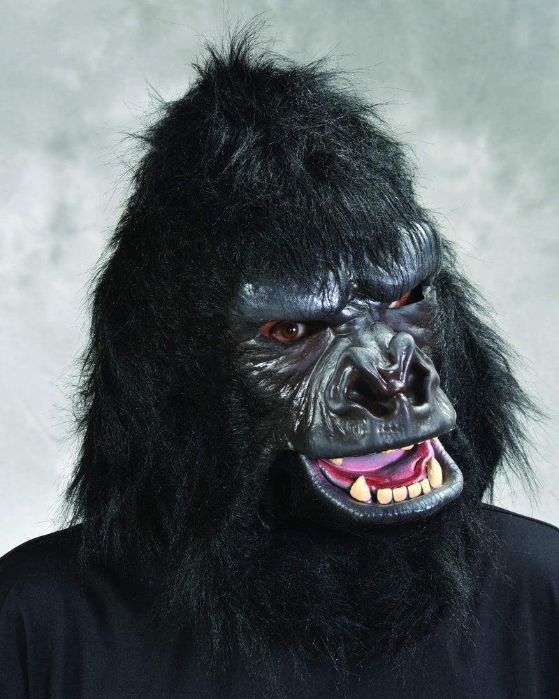 Zagone Studios قناع غوريلا زاجون - قناع وجه غوريلا واقعي من اللاتكس، قناع قرد بيغ فوت للكبار، أقنعة هالوين سيليكون سوداء - Image 3