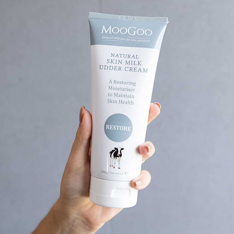 MooGoo Natural Skin Milk Udder Cream - Lightweight Face & Body Moisturizer for Sensitive, Irritated, Dry or Itchy Skin, For All Ages Including Children, 200g/7oz. - Image 5