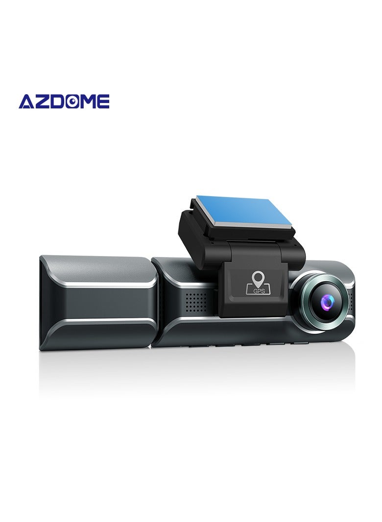 أزدوم داش كام AZDOME - M550 PRO بدقة 4K، بثلاث عدسات لتصوير شامل، تدعم GPS وWi-Fi وBluetooth وتحكم صوتي، مع وضع وقوف السيارات للحماية والمراقبة المستمرة. - Image 3