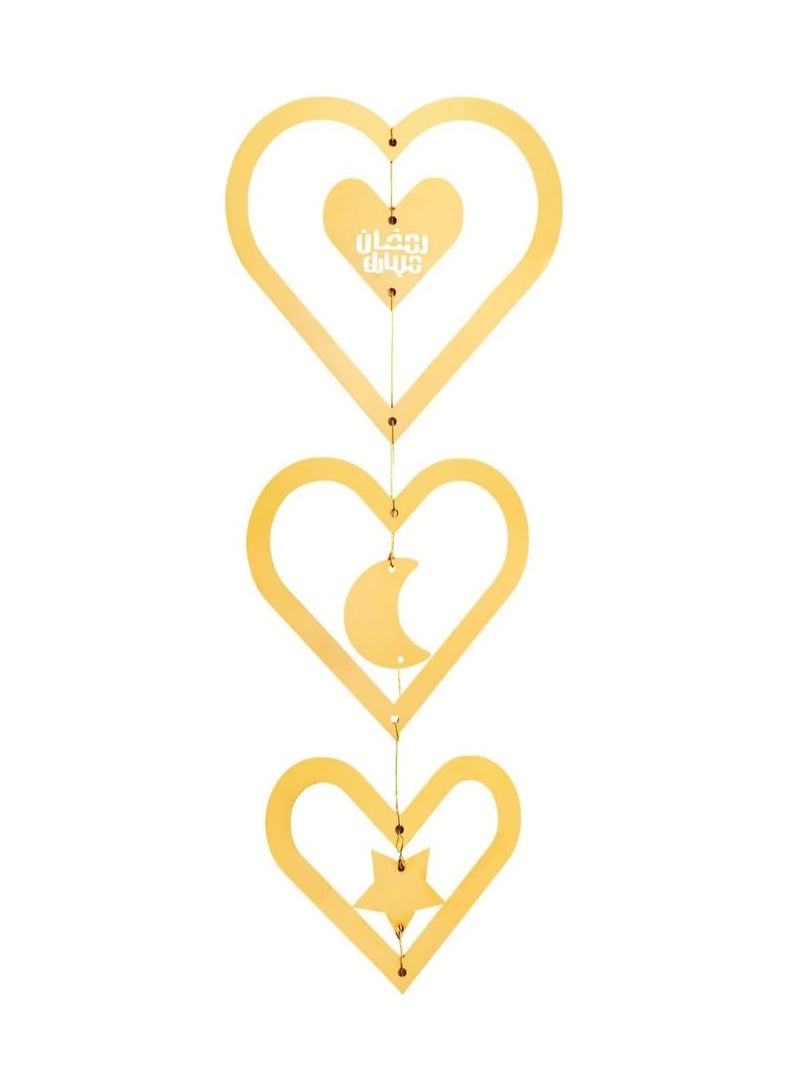 زينة رمضان معلقه على شكل 3 قلوب - Image 2