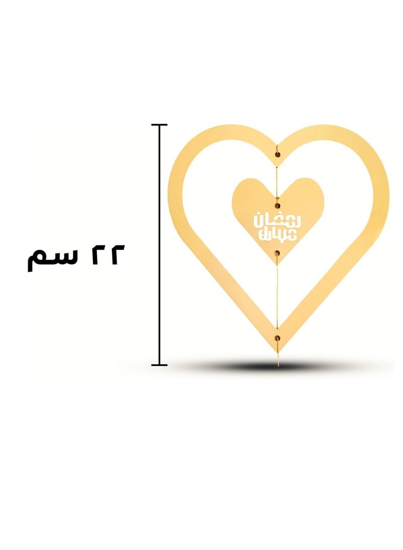 زينة رمضان معلقه على شكل 3 قلوب - Image 3