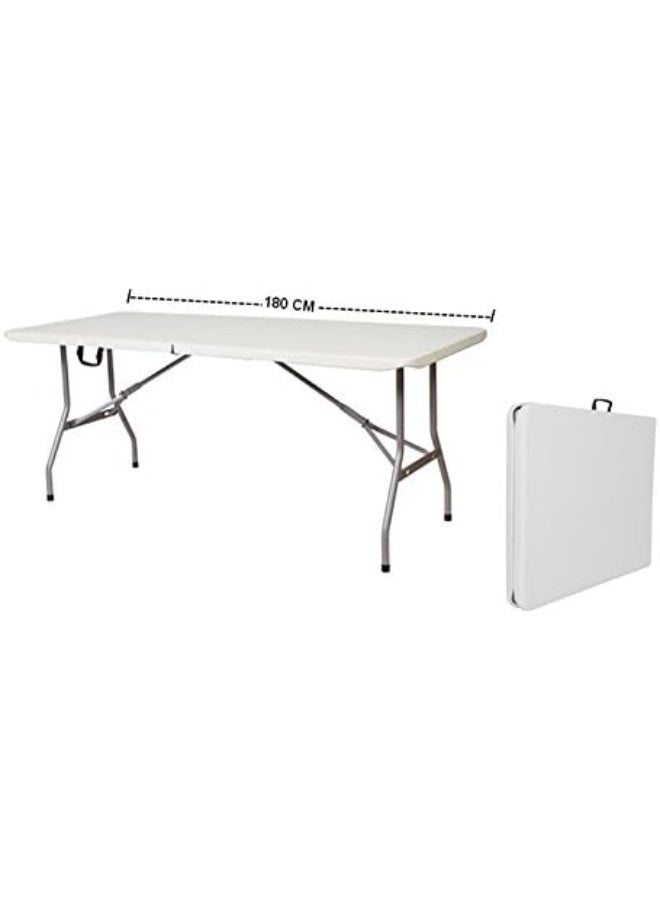 Foldable Portable Table with Carry Case, HDPE Durable Surface Folding Utility Table for Indoor & Outdoor Use, Lightweight Travel & Events Table - Image 1