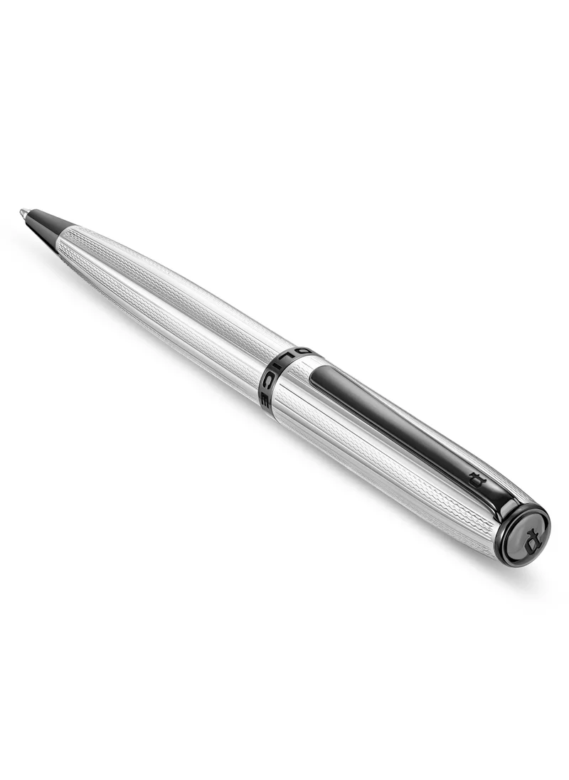 بوليس Avenir Stainless Steel Textured Pen with Grey Metal Trims