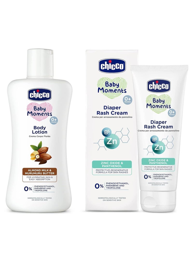 Chicco Diaper rash cream 100 ml with Body Lotion 200 ml - Image 1