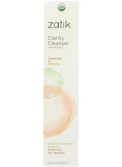 zatik Zatik Naturals - Clarity Cleanser with Coconut Milk and Matcha, USDA Organic, for Dry Skin, Vegan Non-GMO, Gluten Free, Soy Free, Alcohol Free, pH Balanced, Biodegradable, 3.4 fl oz,100ml  - Image 1