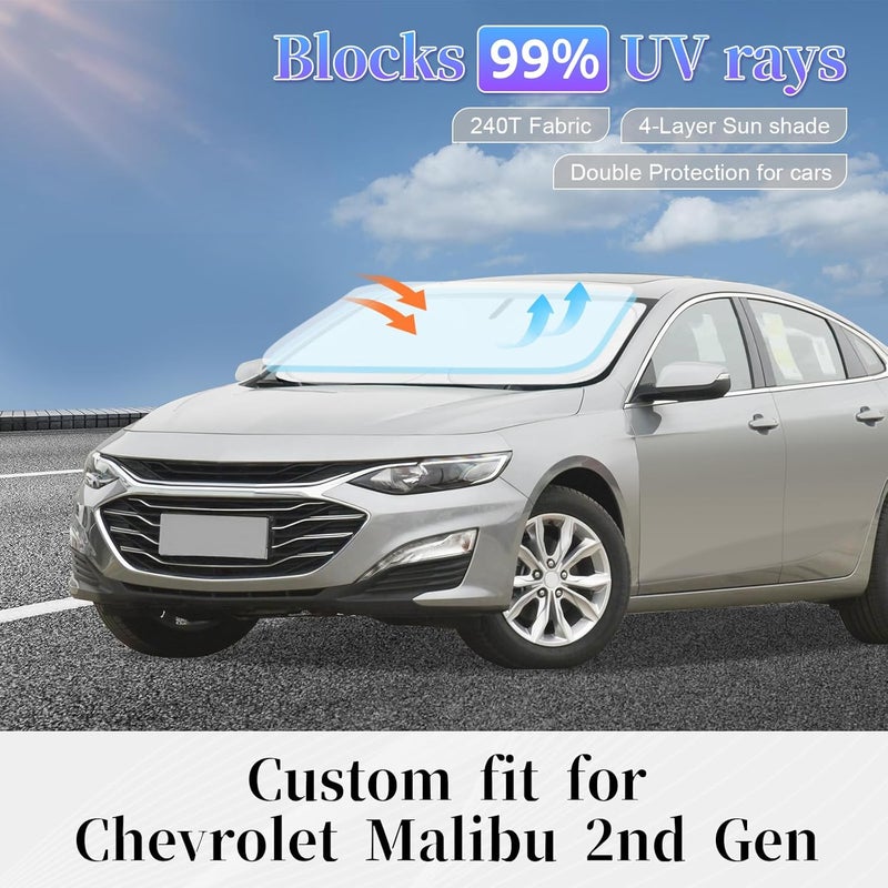 ZOIBV Sun Shade for Chevrolet Malibu 2016-2024 - Image 2
