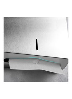 NIBEMINENT Wall Mounted Paper Towel Dispenser Silver 27 x 12.5 26cm  - Image 5